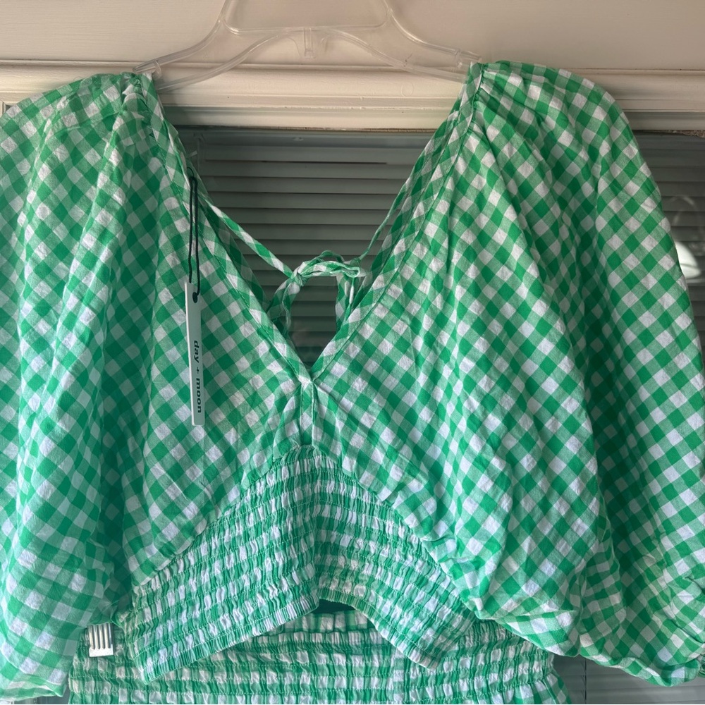 Green Gingham Two-Piece Set from Day + Moon - Picture 4 of 6